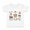 tシャツ キッズ 半袖 白地 デザイン 130 サイズ Tシャツ ティーシャツ T shirt 015598 ハロウィン 英字(4)