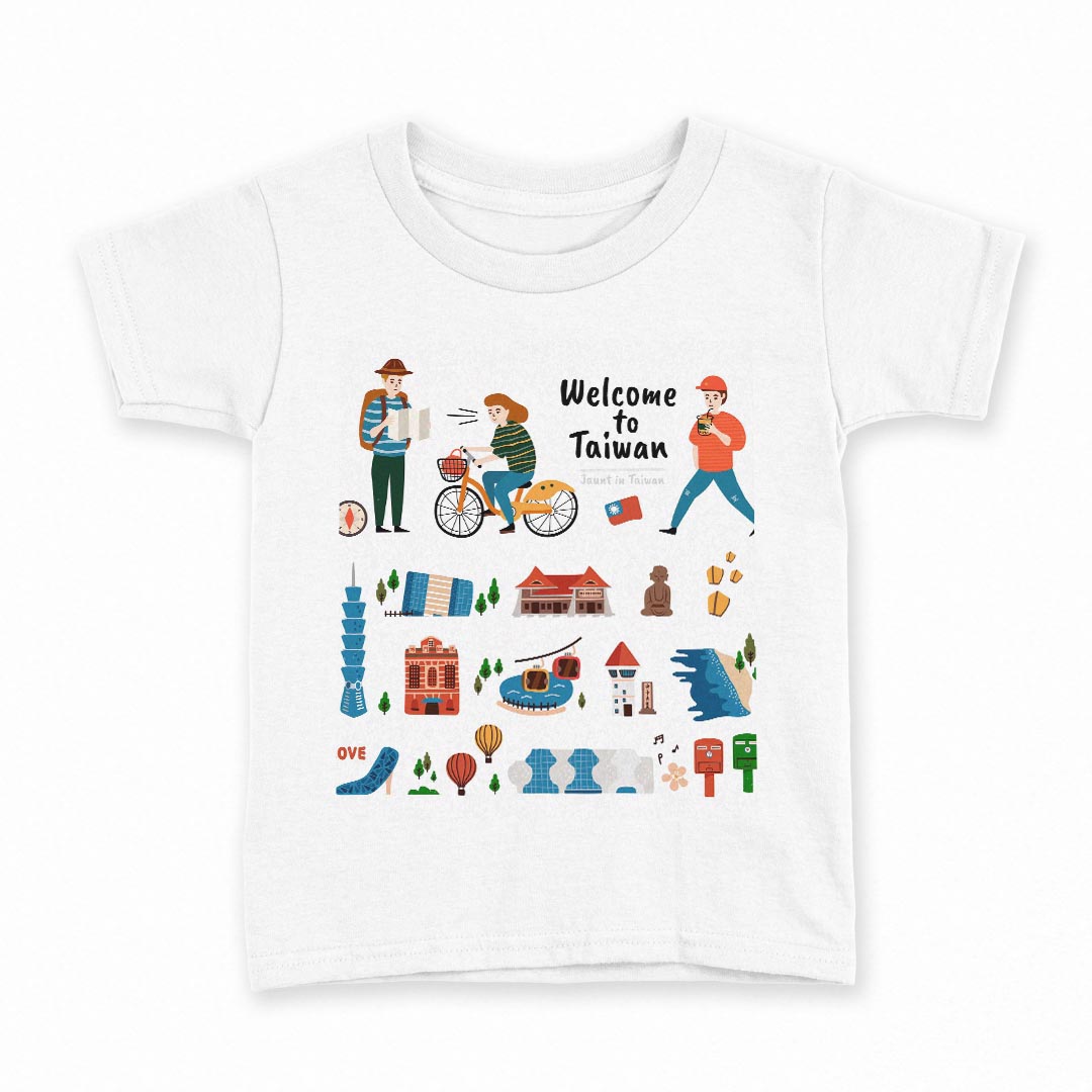 tシャツ キッズ 半袖 白地 デザイン 160 サイズ Tシャツ ティーシャツ T shirt 015659 台湾　海外　旅行