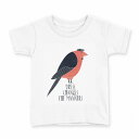 tシャツ キッズ 半袖 白地 デザイン 90 Tシャツ ティーシャツ T shirt 015720 鳥 絵 動物 切り絵(4)