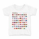 tシャツ キッズ 半袖 白地 デザイン 150 サイズ Tシャツ ティーシャツ T shirt 015769 国旗 かわいい カラフル(4)