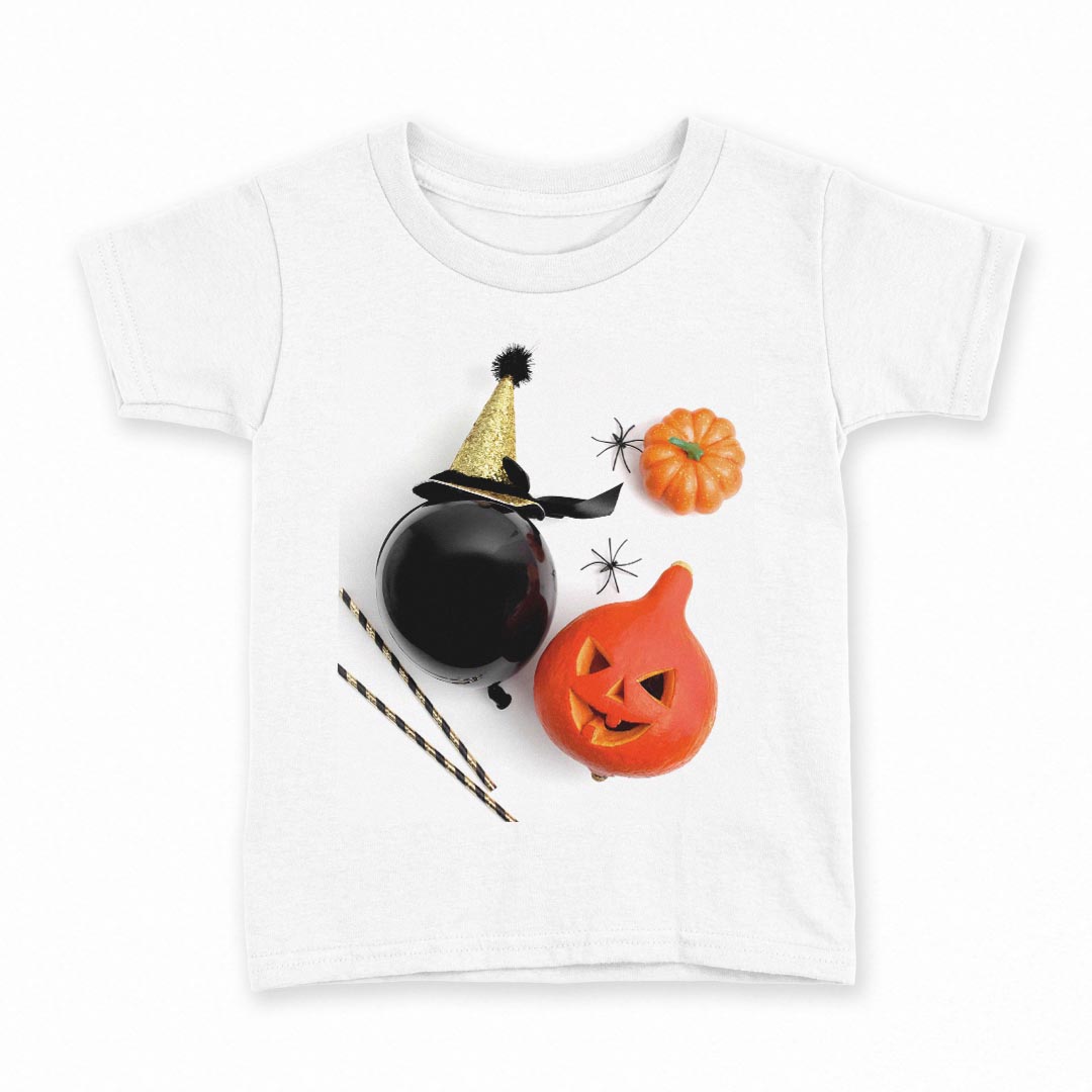 tシャツ キッズ 半袖 白地 デザイン 120 サイズ Tシャツ ティーシャツ T shirt 015785 ハロウィン パーティ かわいい