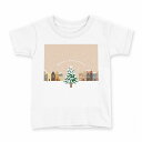 tシャツ キッズ 半袖 白地 デザイン 120 サイズ Tシャツ ティーシャツ T shirt 015799 クリスマス ツリー 冬