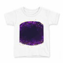tシャツ キッズ 半袖 白地 デザイン 130 サイズ Tシャツ ティーシャツ T shirt 015863 星空 きらきら 夜
