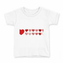 tシャツ キッズ 半袖 白地 デザイン 110 サイズ Tシャツ ティーシャツ T shirt 015883 ハート 赤 かわいい(4)