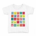 tシャツ キッズ 半袖 白地 デザイン 90 Tシャツ ティーシャツ T shirt 015929 顔 笑顔 かわいい(4)