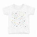 tシャツ キッズ 半袖 白地 デザイン 110 サイズ Tシャツ ティーシャツ T shirt 015935 星 模様 カラフル(4)