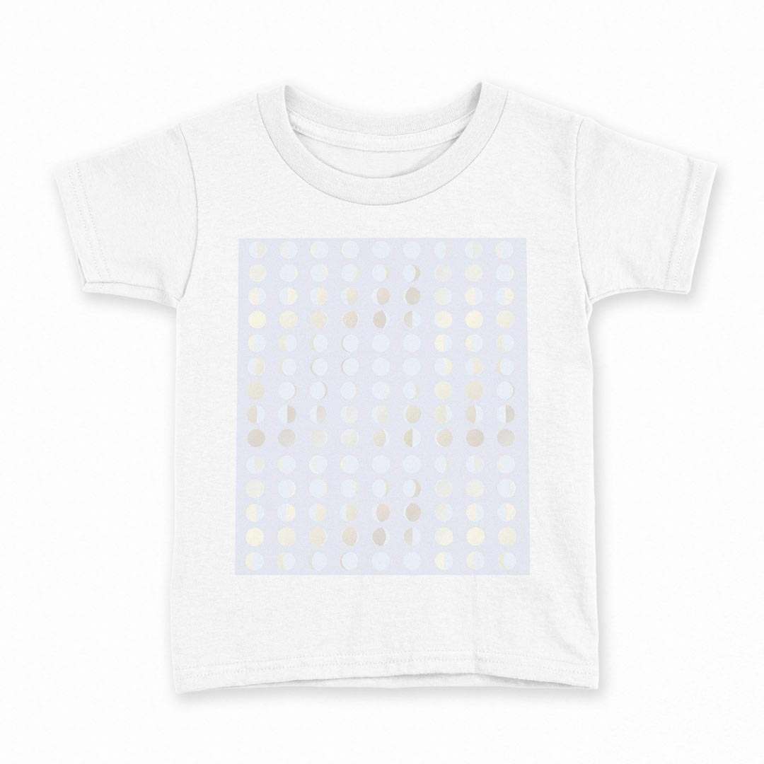 楽天kabeコレtシャツ キッズ 半袖 白地 デザイン 140 サイズ Tシャツ ティーシャツ T shirt 016090 月の満ち欠け　星　宇宙　月