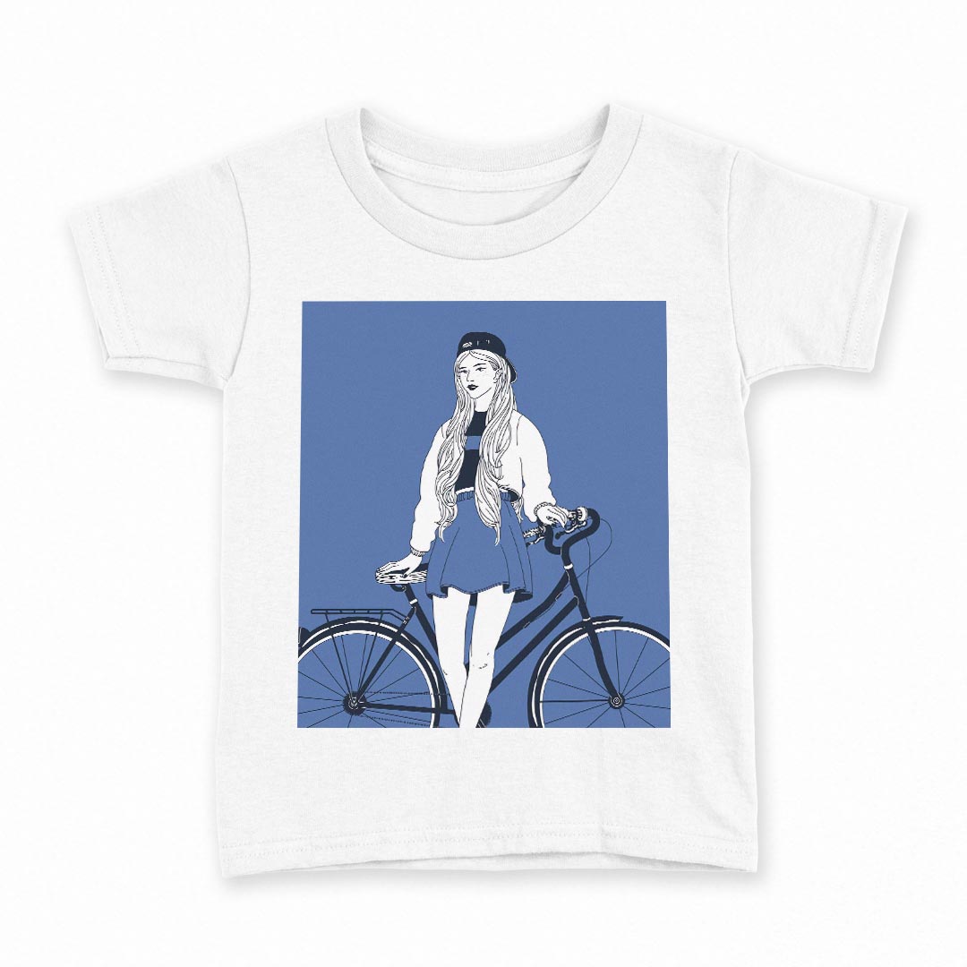 tシャツ キッズ 半袖 白地 デザイン 160 サイズ Tシャツ ティーシャツ T shirt 016145 女の子　イラスト