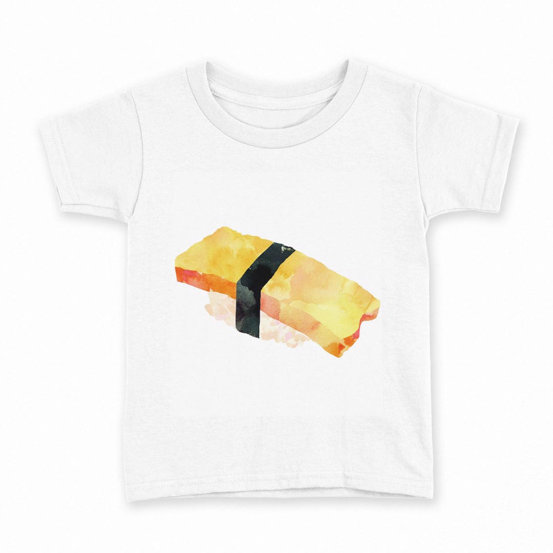 tシャツ キッズ 半袖 白地 デザイン 110 サイズ Tシャツ ティーシャツ T shirt 016177 お寿司　食べ物　和食