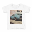 tシャツ キッズ 半袖 白地 デザイン 160 サイズ Tシャツ ティーシャツ T shirt 016198 車 写真 クラシックカー(4)