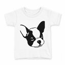 tシャツ キッズ 半袖 白地 デザイン 110 サイズ Tシャツ ティーシャツ T shirt 016444 犬 イラスト 動物(4)
