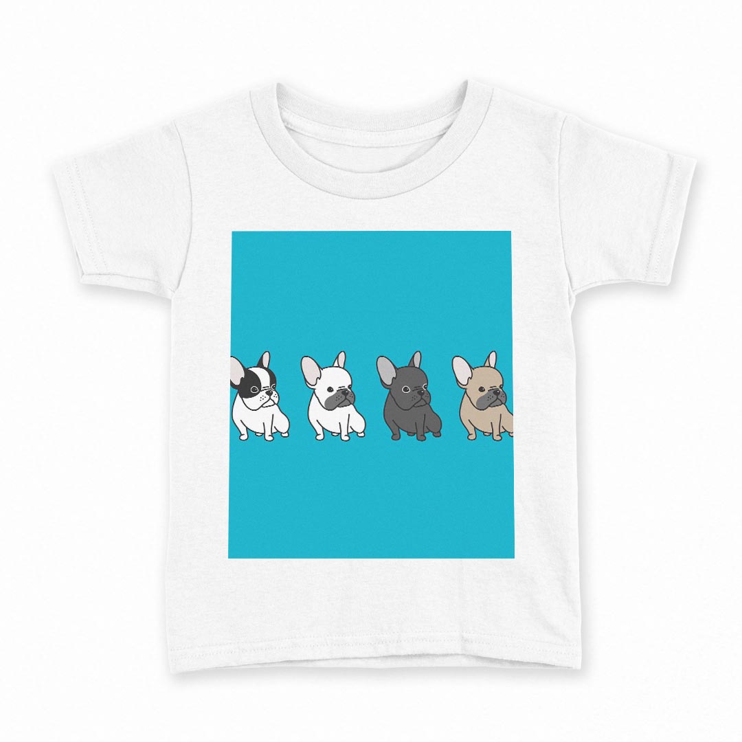 tシャツ キッズ 半袖 白地 デザイン 150 サイズ Tシャツ ティーシャツ T shirt 016446 犬　イラスト　..