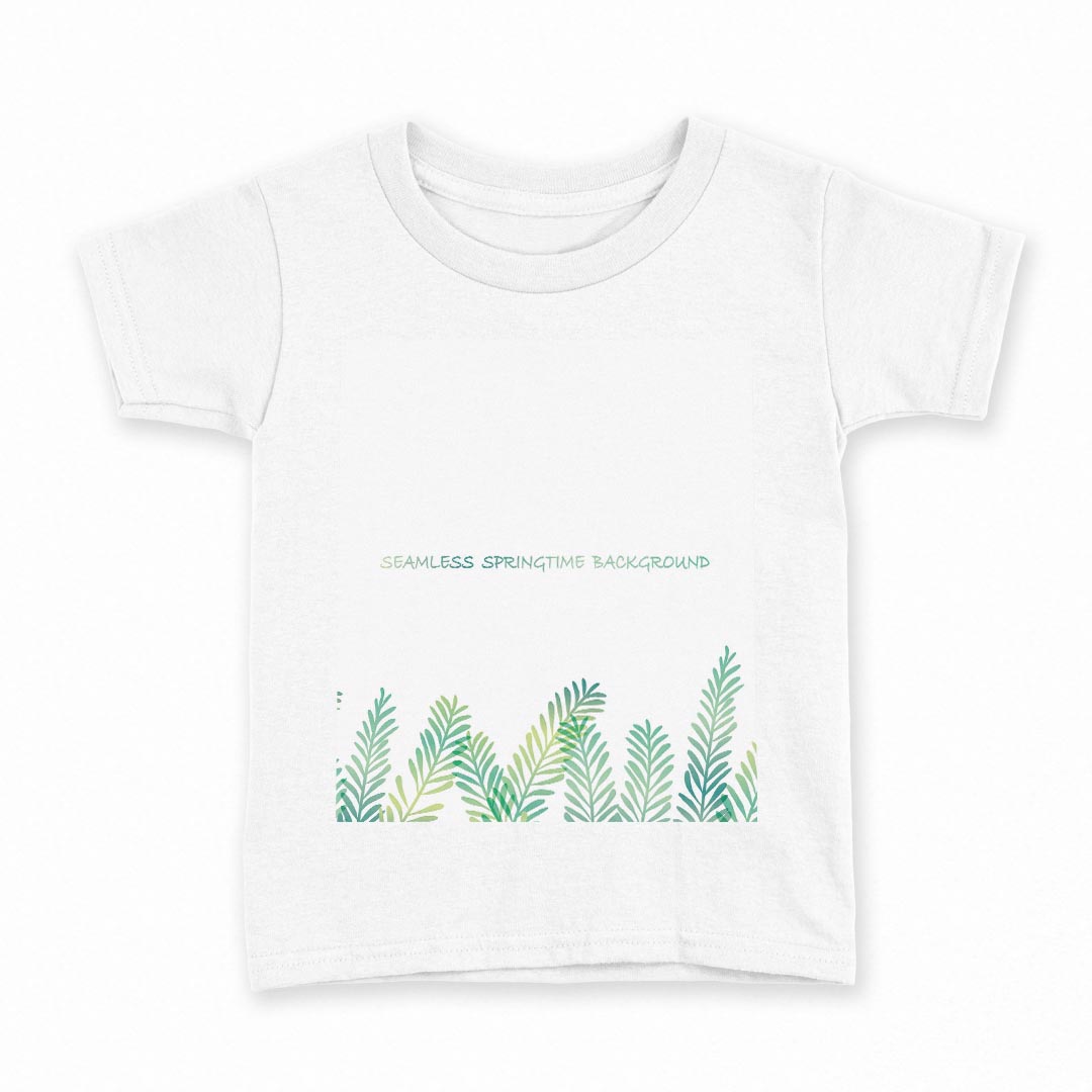 tシャツ キッズ 半袖 白地 デザイン 100 サイズ Tシャツ ティーシャツ T shirt 016496 木　緑　自然　植物　樹木