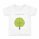 tシャツ キッズ 半袖 白地 デザイン 140 サイズ Tシャツ ティーシャツ T shirt 016498 木 緑 自然 植物 樹木(4)