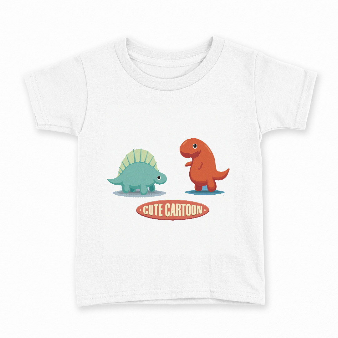 tシャツ キッズ 半袖 白地 デザイン 130 サイズ Tシャツ ティーシャツ T shirt 017548 ダイナソー 恐竜 Dinosaur かわいい