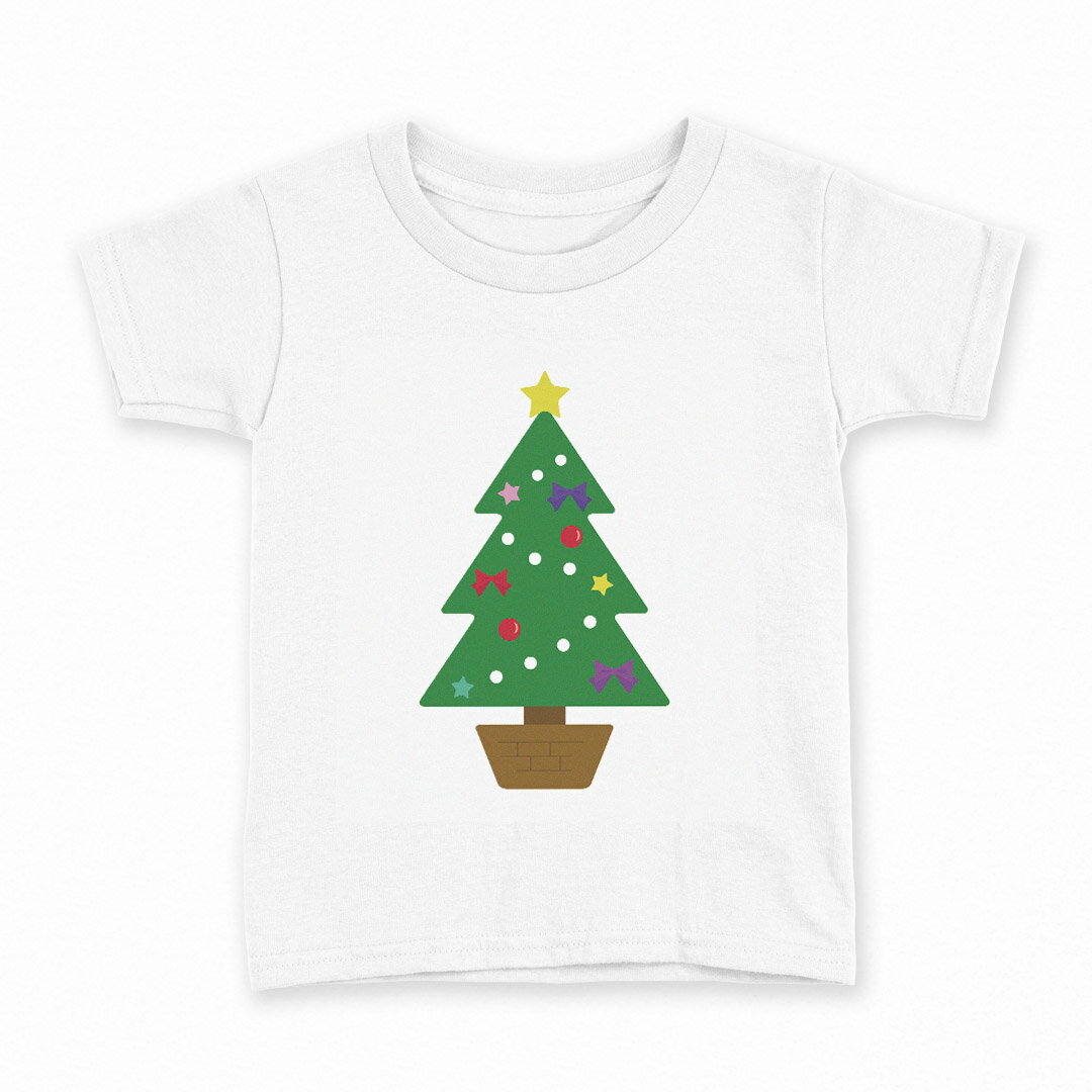 tシャツ キッズ 半袖 白地 デザイン 100 サイズ Tシャツ ティーシャツ T shirt 017666 ツリー　クリス..