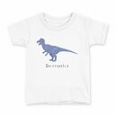 tシャツ キッズ 半袖 白地 デザイン 150 サイズ Tシャツ ティーシャツ T shirt 017689 デイノニクス Deinonychus 急流(4)