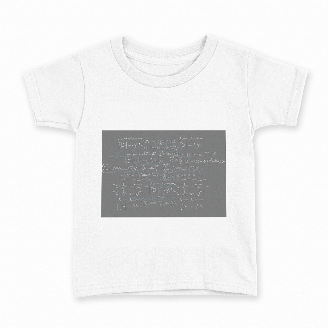 tシャツ キッズ 半袖 白地 デザイン 120 サイズ Tシャツ ティーシャツ T shirt 017701 Chemical formula 化学式