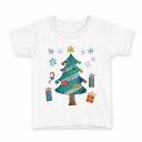 tシャツ キッズ 半袖 白地 デザイン 160 サイズ Tシャツ ティーシャツ T shirt 017779 クリスマスツリー かわいい
