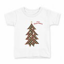 tシャツ キッズ 半袖 白地 デザイン 120 サイズ Tシャツ ティーシャツ T shirt 017839 クリスマス ツリー 赤緑(4)