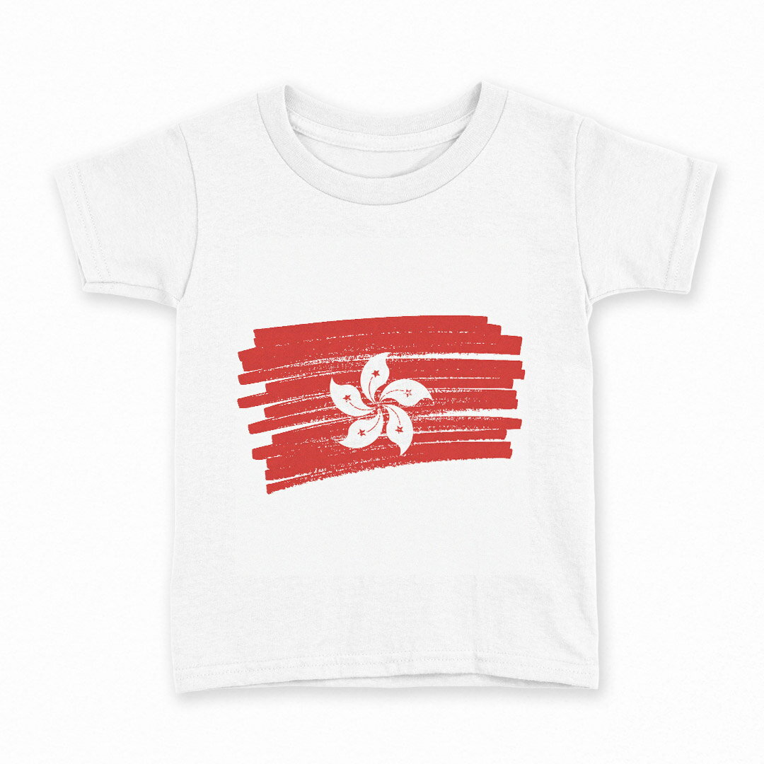tシャツ キッズ 半袖 白地 デザイン 130 サイズ Tシャツ ティーシャツ T shirt 018467 hong-kong 香港