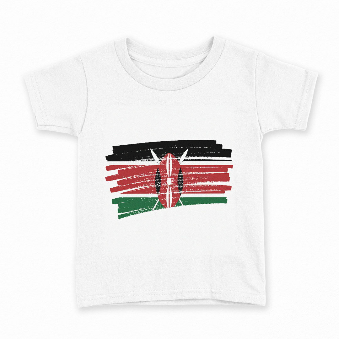 tシャツ キッズ 半袖 白地 デザイン 130 サイズ Tシャツ ティーシャツ T shirt 018481 kenya ケニア