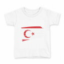 tシャツ キッズ 半袖 白地 デザイン 110 サイズ Tシャツ ティーシャツ T shirt 018526 northern-cyprus 北キプロス(4)
