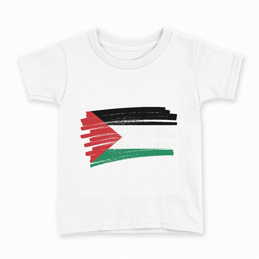 tシャツ キッズ 半袖 白地 デザイン 130 サイズ Tシャツ ティーシャツ T shirt 018532 palestine パレスチナ