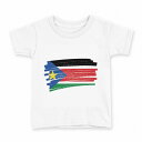 tシャツ キッズ 半袖 白地 デザイン 130 サイズ Tシャツ ティーシャツ T shirt 018565 south-sudan 南スーダン(4)