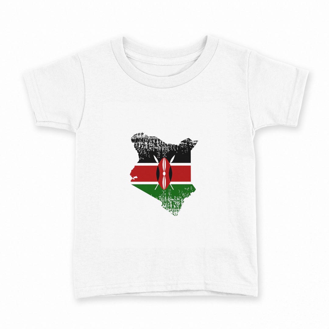 tシャツ キッズ 半袖 白地 デザイン 130 サイズ Tシャツ ティーシャツ T shirt 018862 kenya ケニア