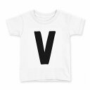tシャツ キッズ 半袖 白地 デザイン 160 サイズ Tシャツ ティーシャツ T shirt 019202 文字 v アルファベット(4)