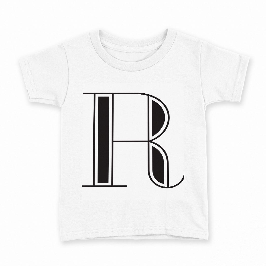 tシャツ キッズ 半袖 白地 デザイン 130 サイズ Tシャツ ティーシャツ T shirt 019359 文字 r アルファ..