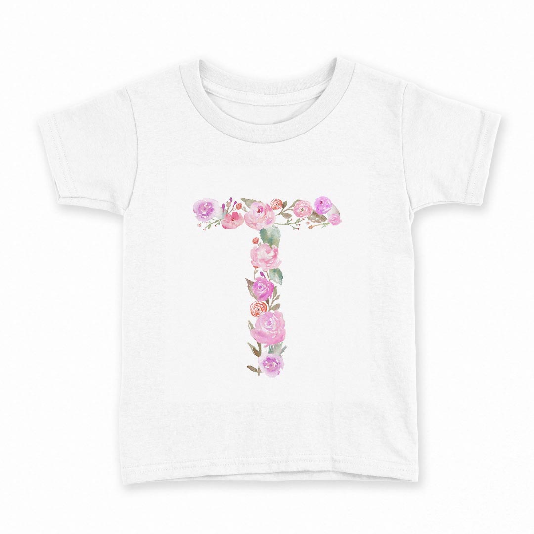 tシャツ キッズ 半袖 白地 デザイン 150 サイズ Tシャツ ティーシャツ T shirt 019510 文字 t アルファベット