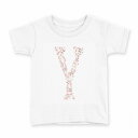 tシャツ キッズ 半袖 白地 デザイン 150 サイズ Tシャツ ティーシャツ T shirt 019586 文字 y アルファベット(4)