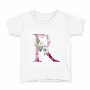 tシャツ キッズ 半袖 白地 デザイン 160 サイズ Tシャツ ティーシャツ T shirt 019706 文字 r アルファベット(4)