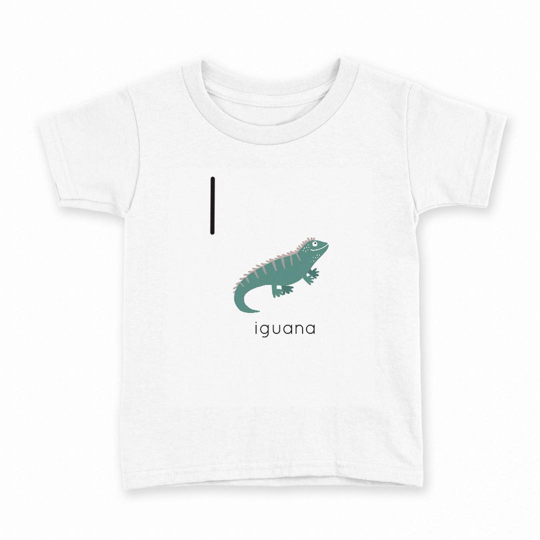 tシャツ キッズ 半袖 白地 デザイン 120 サイズ Tシャツ ティーシャツ T shirt 019941 I iguana イグアナ
