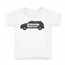 tシャツ キッズ 半袖 白地 デザイン 150 サイズ Tシャツ ティーシャツ T shirt 019982 アメリカ パトカー(4)