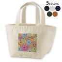 デザインランチバッグ キャンバス デイパック バッグ レディースバッグ トートバッグ ナチュラル 黒 black 000501 ナルト カラフル