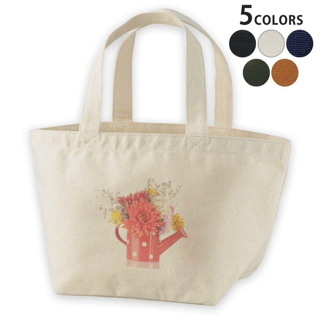 デザインランチバッグ キャンバス デイパック バッグ レディースバッグ トートバッグ ナチュラル 黒 bl..