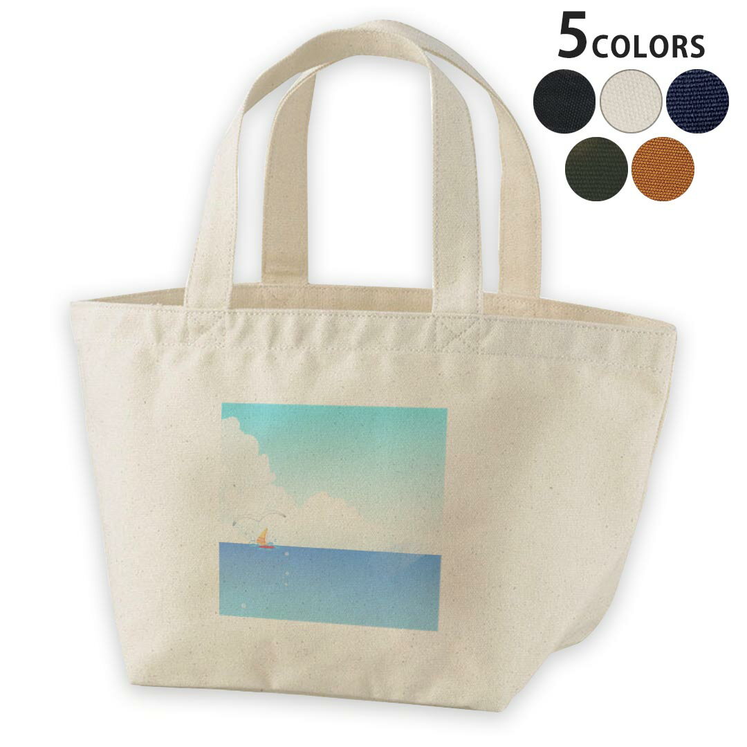 デザインランチバッグ キャンバス デイパック バッグ レディースバッグ トートバッグ ナチュラル 黒 bl..