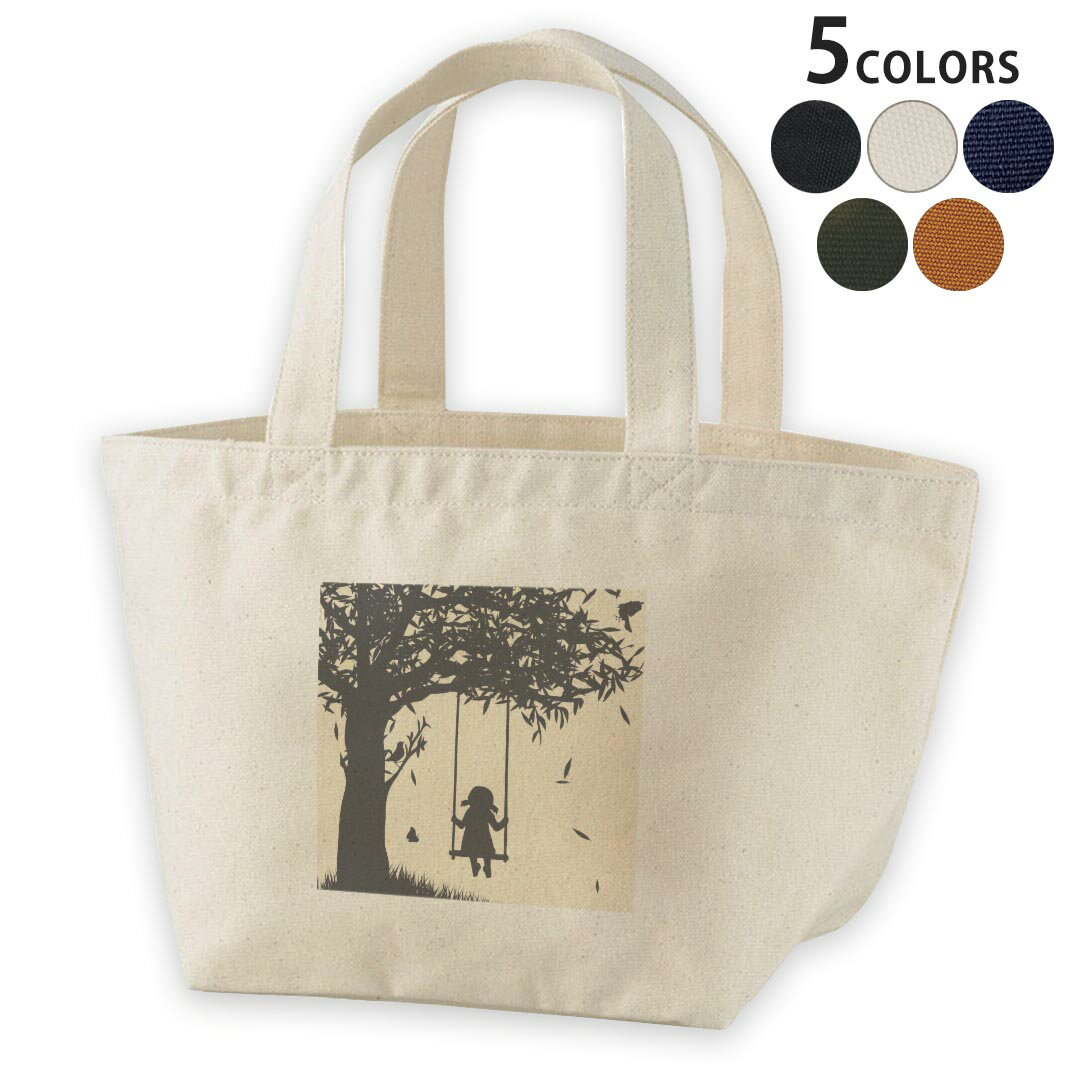 デザインランチバッグ キャンバス デイパック バッグ レディースバッグ トートバッグ ナチュラル 黒 bl..