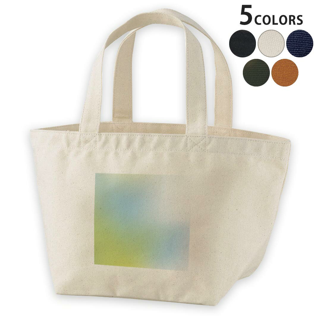 デザインランチバッグ キャンバス デイパック バッグ レディースバッグ トートバッグ ナチュラル 黒 black 001804 シンプル　黄色　青