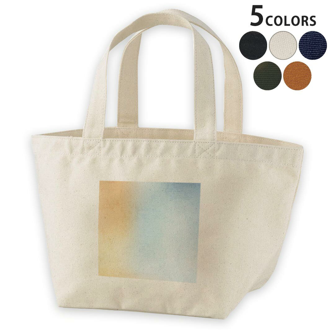 デザインランチバッグ キャンバス デイパック バッグ レディースバッグ トートバッグ ナチュラル 黒 black 002196 シンプル　青　オレンジ(4.0)