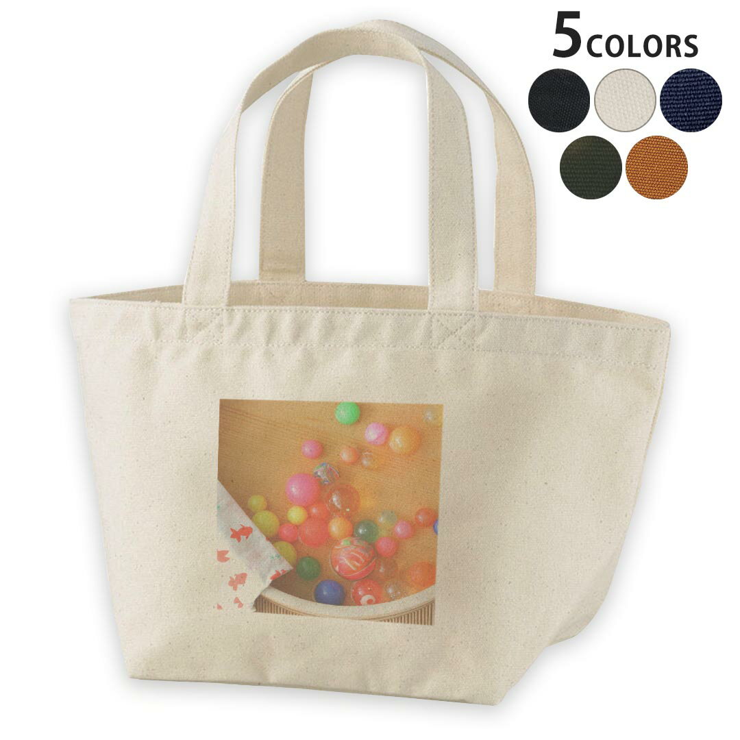 デザインランチバッグ キャンバス デイパック バッグ レディースバッグ トートバッグ ナチュラル 黒 black 002814 夏 祭り 写真