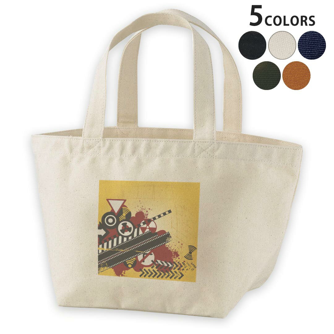 乐天商城 - デザインランチバッグ キャンバス デイパック バッグ レディースバッグ トートバッグ ナチュラル 黒 black 004977 フィルム　映画　イラスト