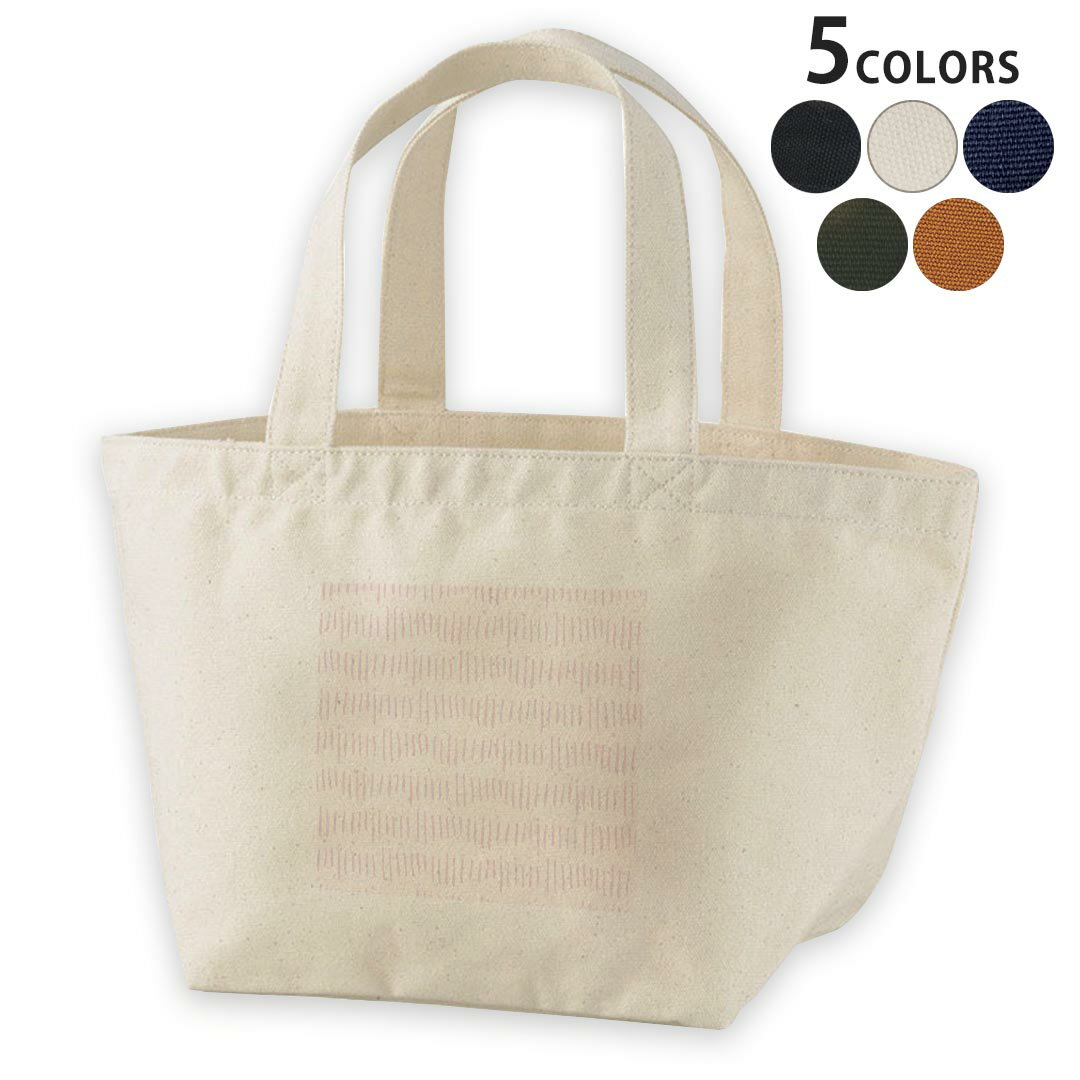 デザインランチバッグ キャンバス デイパック バッグ レディースバッグ トートバッグ ナチュラル 黒 black 050335