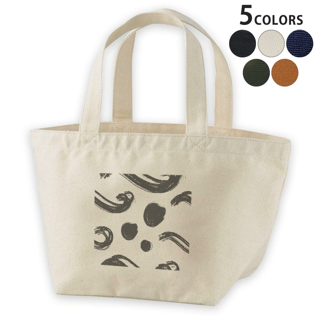 デザインランチバッグ キャンバス デイパック バッグ レディースバッグ トートバッグ ナチュラル 黒 bl..
