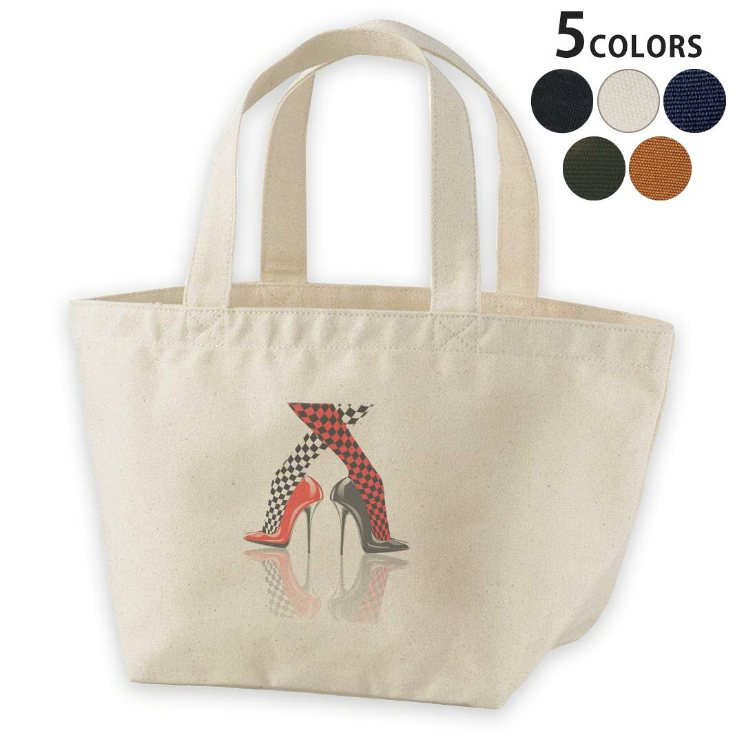 デザインランチバッグ キャンバス デイパック バッグ レディースバッグ トートバッグ ナチュラル 黒 bl..