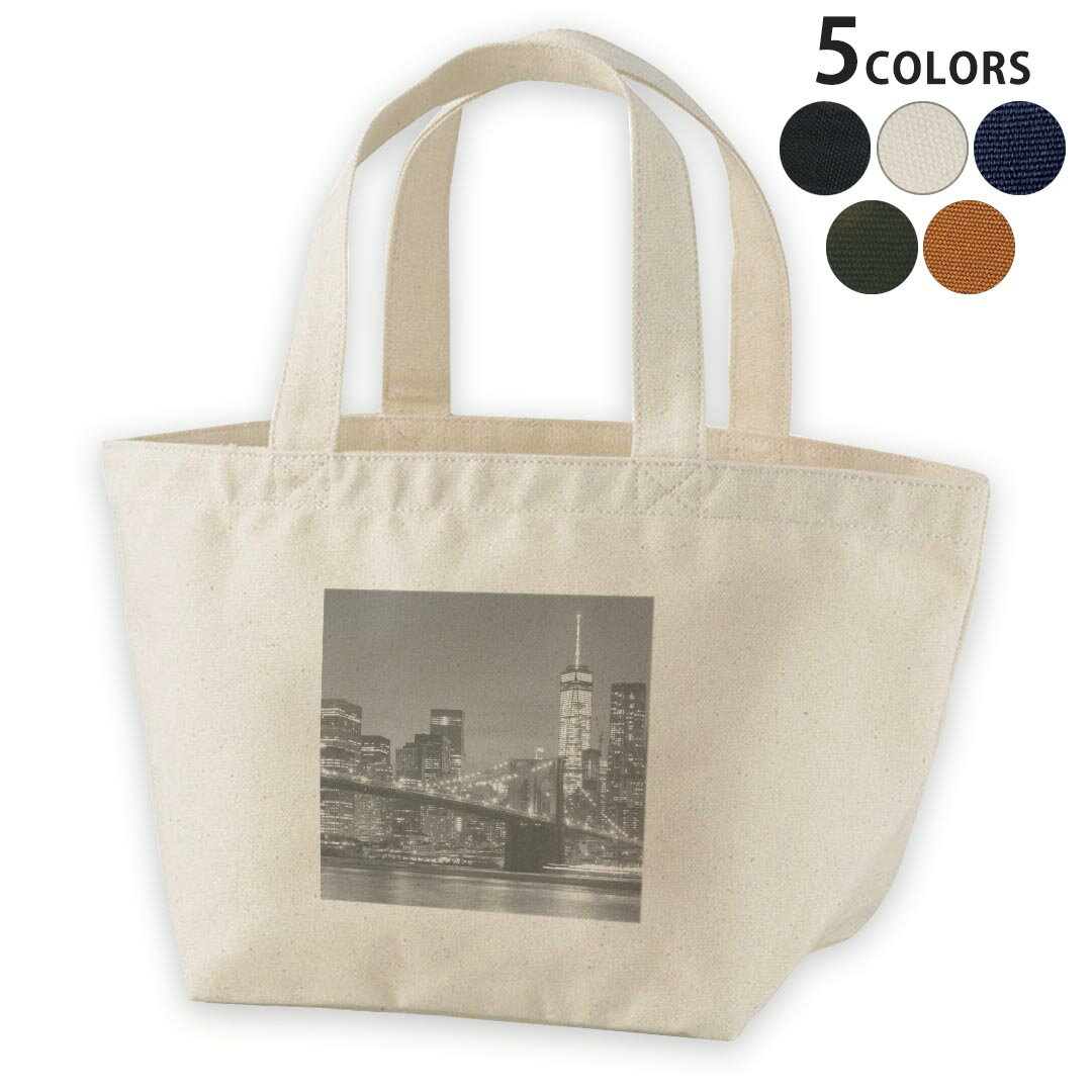 디자인 점심 가방 캔버스 데이 팩 가방 여성 가방 토트 백 자연 블랙 black 011331 야경 사진 흑백