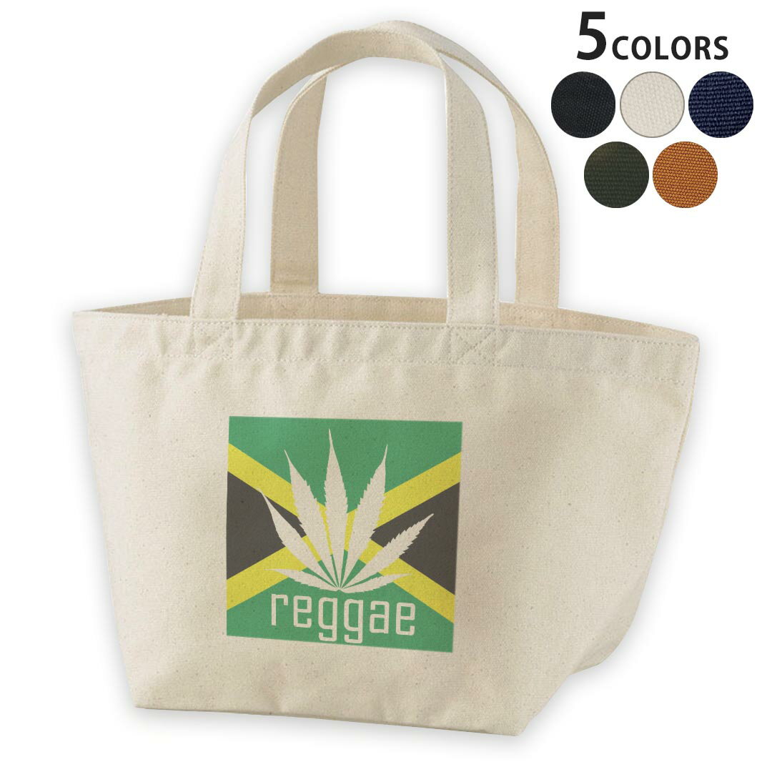 디자인 점심 가방 캔버스 데이 팩 가방 여성 가방 토트 백 자연 블랙 011830 레게 음악 식물